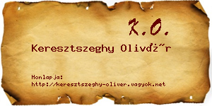 Keresztszeghy Olivér névjegykártya